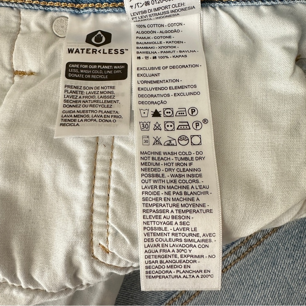 Levi’s Women's 501 Button Fly Cotton High-Rise Denim Shorts Luxor Baked Sz 30 - Picture 11 of 14